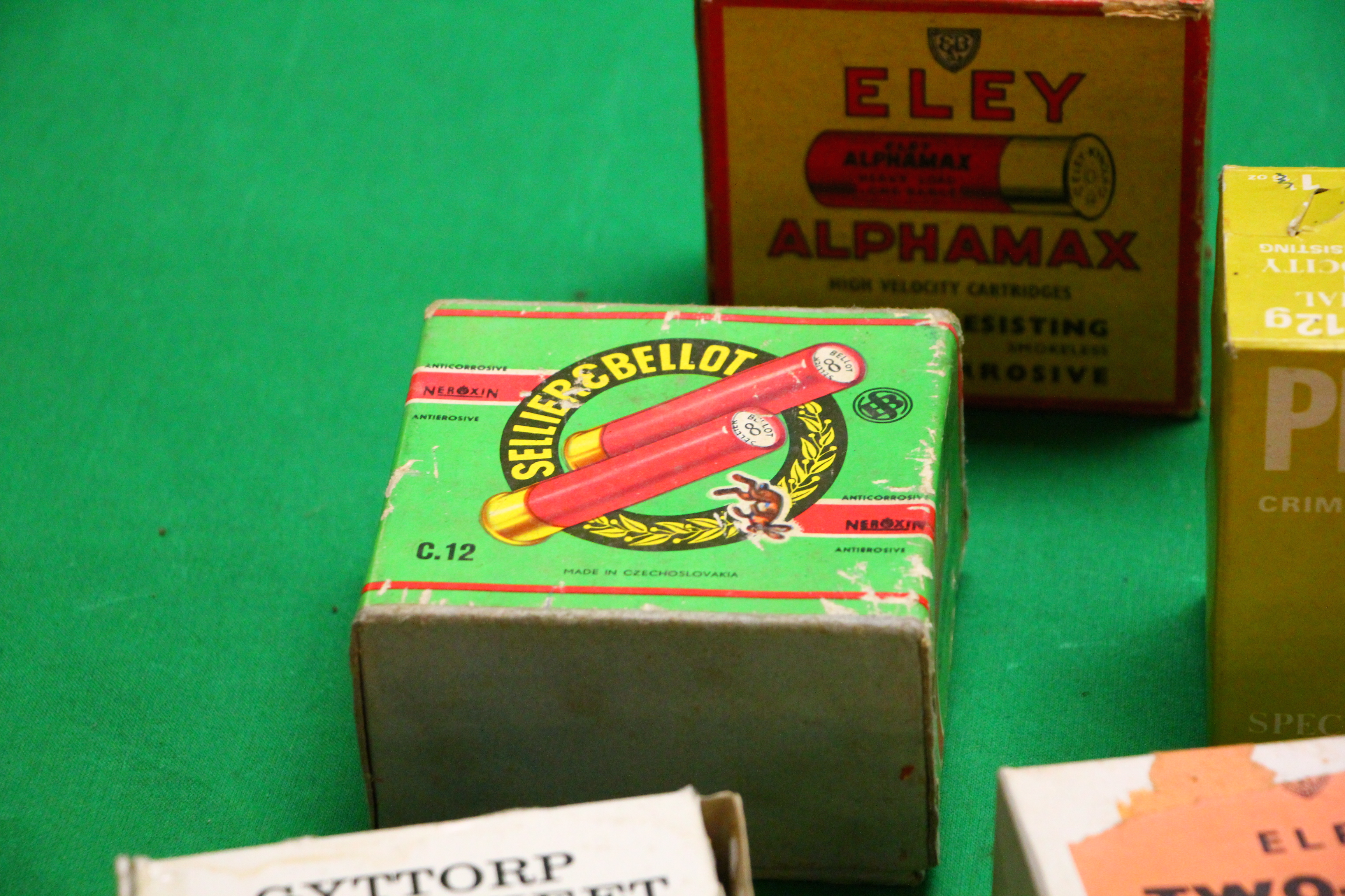 TWO BOXES CONTAINING AN ASSORTMENT OF 12 GAUGE VINTAGE CARTRIDGES TO INCLUDE SELLIER & BELLOT, - Image 12 of 13