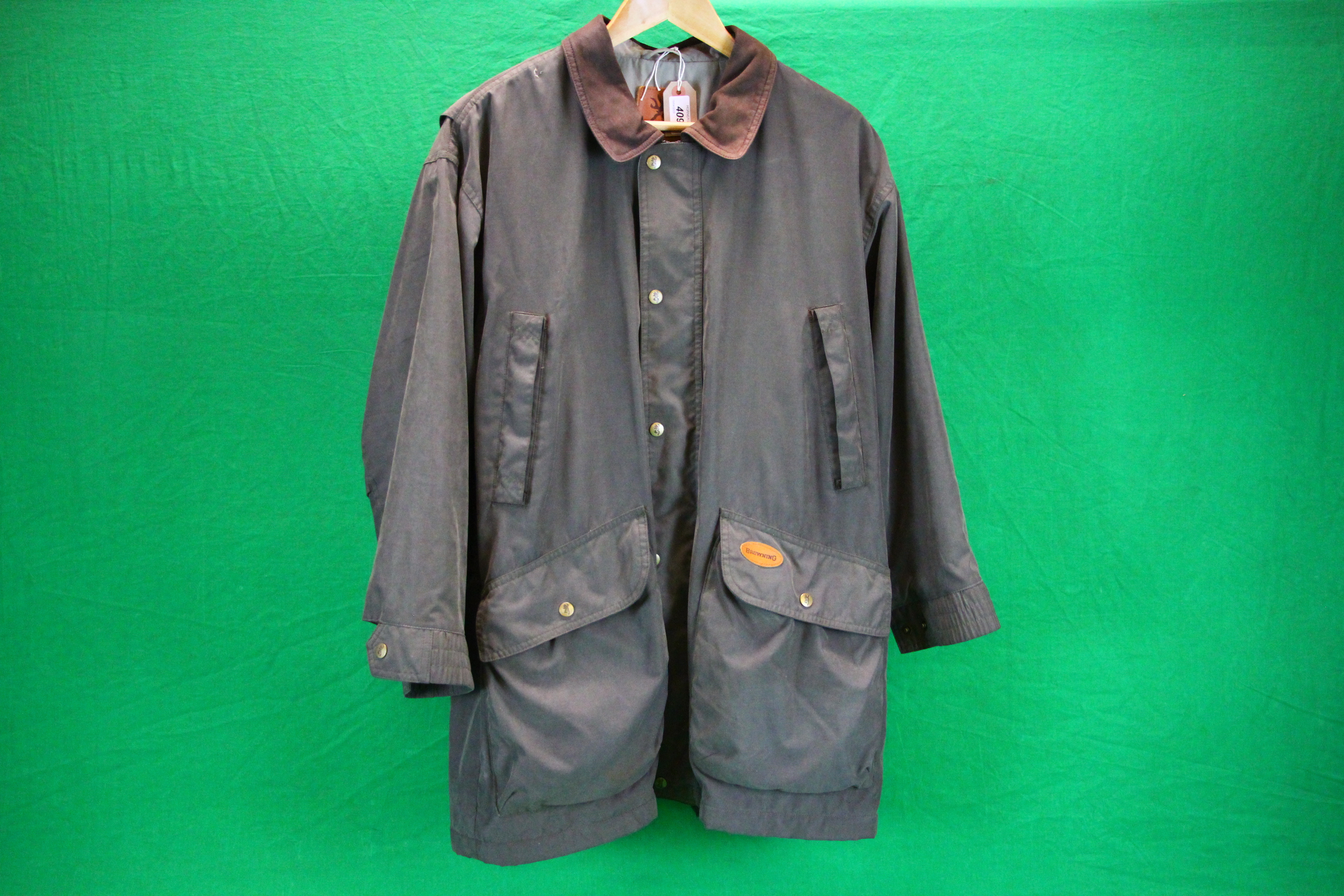 BROWNING GREEN FLEECE LINED COAT SIZE M/M