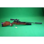 BSA "SUPER TEN" .22 PCP, 10 SHOT AIR RIFLE FITTED WITH SILENCER AND SIMMONDS 1.