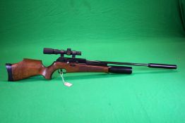 BSA "SUPER TEN" .22 PCP, 10 SHOT AIR RIFLE FITTED WITH SILENCER AND SIMMONDS 1.