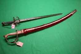 TWO RAPIER STYLE TOLEDO AND INDIAN CAVALRY SWORDS - (TO BE COLLECTED IN PERSON ONLY - NO POSTAGE -