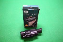 NIGHT VISION 5X40 DIGITAL MONOCULAR WITH INSTRUCTIONS AND CHARGING CABLE