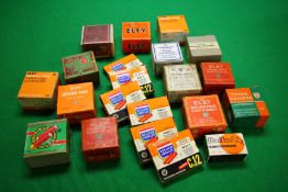 THREE BOXES CONTAINING AN ASSORTMENT OF VINTAGE CARTRIDGES OF MIXED GAUGES TO INCLUDE ELEY,