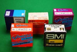 125 MIXED 12 GAUGE CARTRIDGES TO INCLUDE LYALVALE EXPRESS 28 GRM, LYALVALE EXPRESS 32 GRM, SMI,