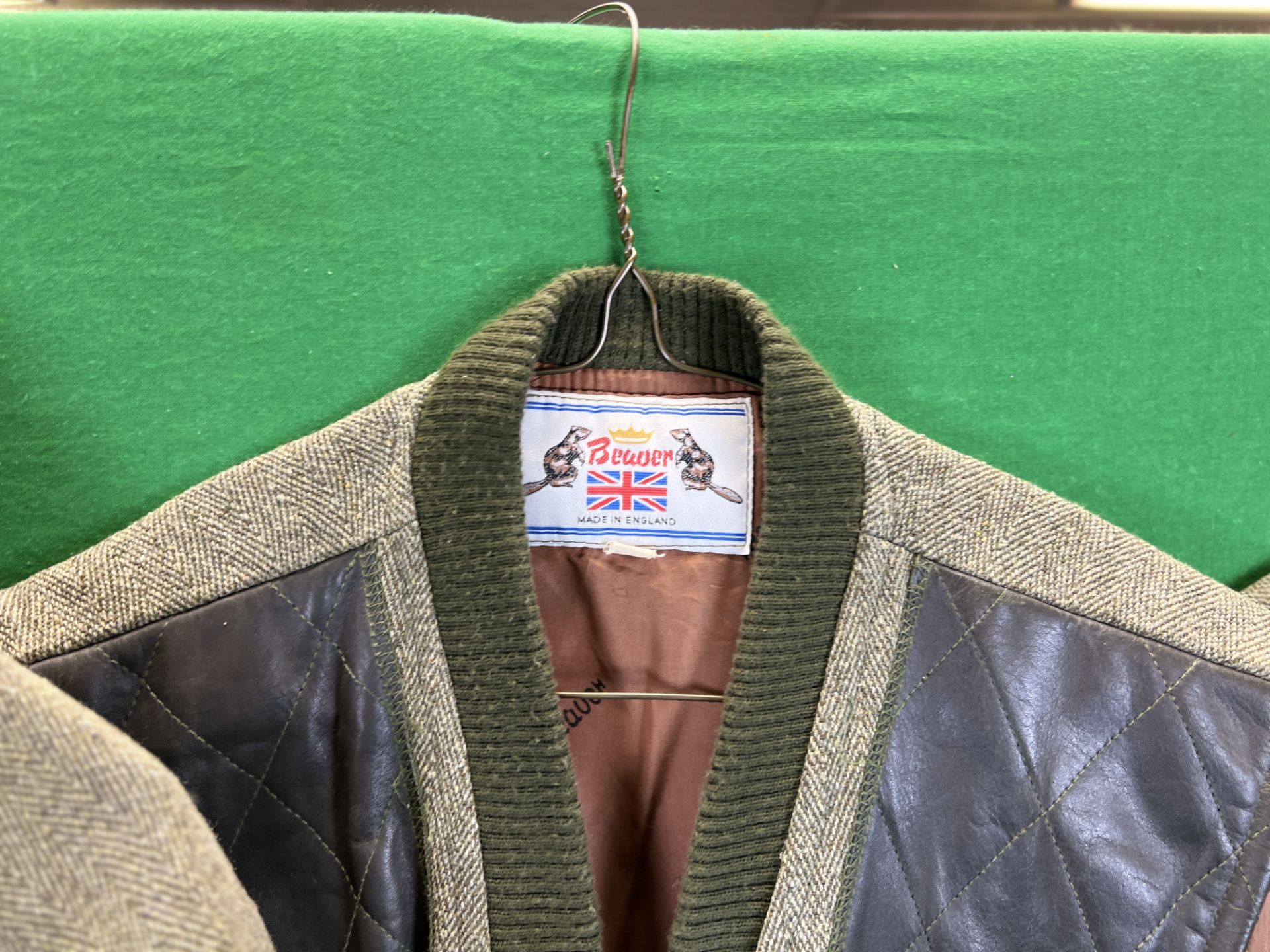 BEAVER SIZE 42 TWEED SHOOTING COAT ALONG WITH BEAVER TWEED WAIST COAT AND ONE OTHER TWEED WAIST - Image 4 of 7