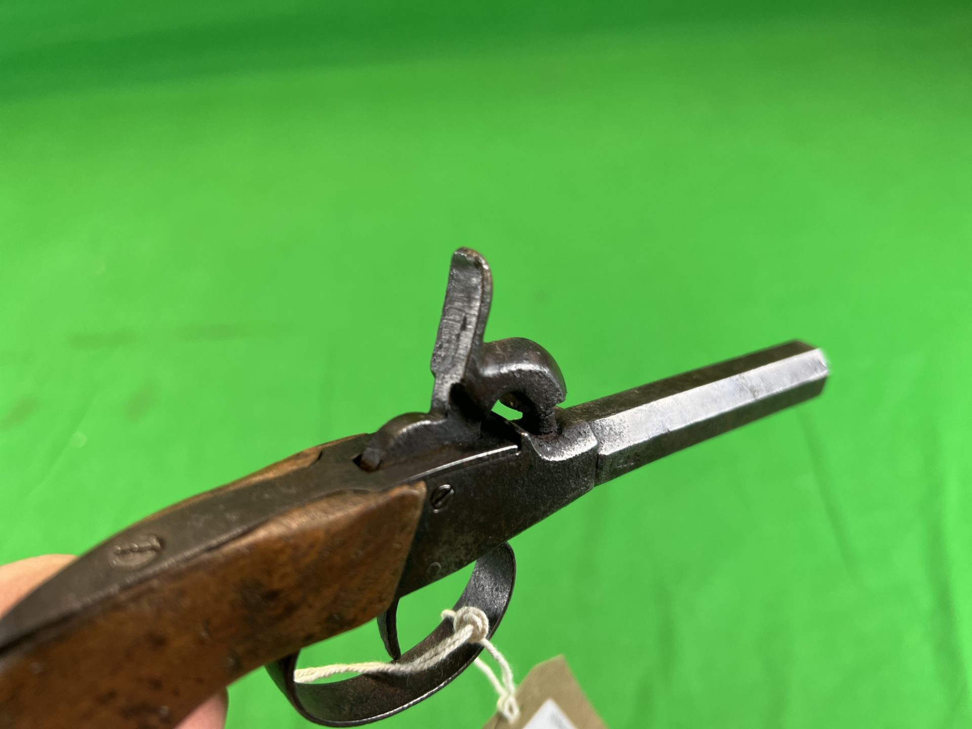 A 1840's GERMAN PERCUSSION PISTOL - STAMPED CROWN OVER 'U' - NO POSTAGE OR PACKING AVAILABLE - Image 2 of 5