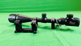 VLIFE 6-24X50 AOE SCOPE WITH MOUNTS ALONG WITH ONE OTHER SET OF SCOPE MOUNTS