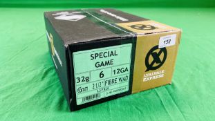 250 X LYALVALE EXPRESS SPECIAL GAME 12 GAUGE 32GRM 6 SHOT FIBRE CARTRIDGES - (TO BE COLLECTED IN