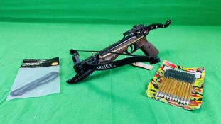 ARMEX CROSSBOW WITH SPARE STRING AND PACK OF 12 BOLTS - NO POSTAGE OR PACKING AVAILABLE