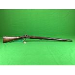 AN ANTIQUE PERCUSSION CAP RIFLE - NO LICENCE REQUIRED - COLLECTORS PIECE - NO POSTAGE OR PACKING