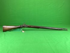 AN ANTIQUE PERCUSSION CAP RIFLE - NO LICENCE REQUIRED - COLLECTORS PIECE - NO POSTAGE OR PACKING