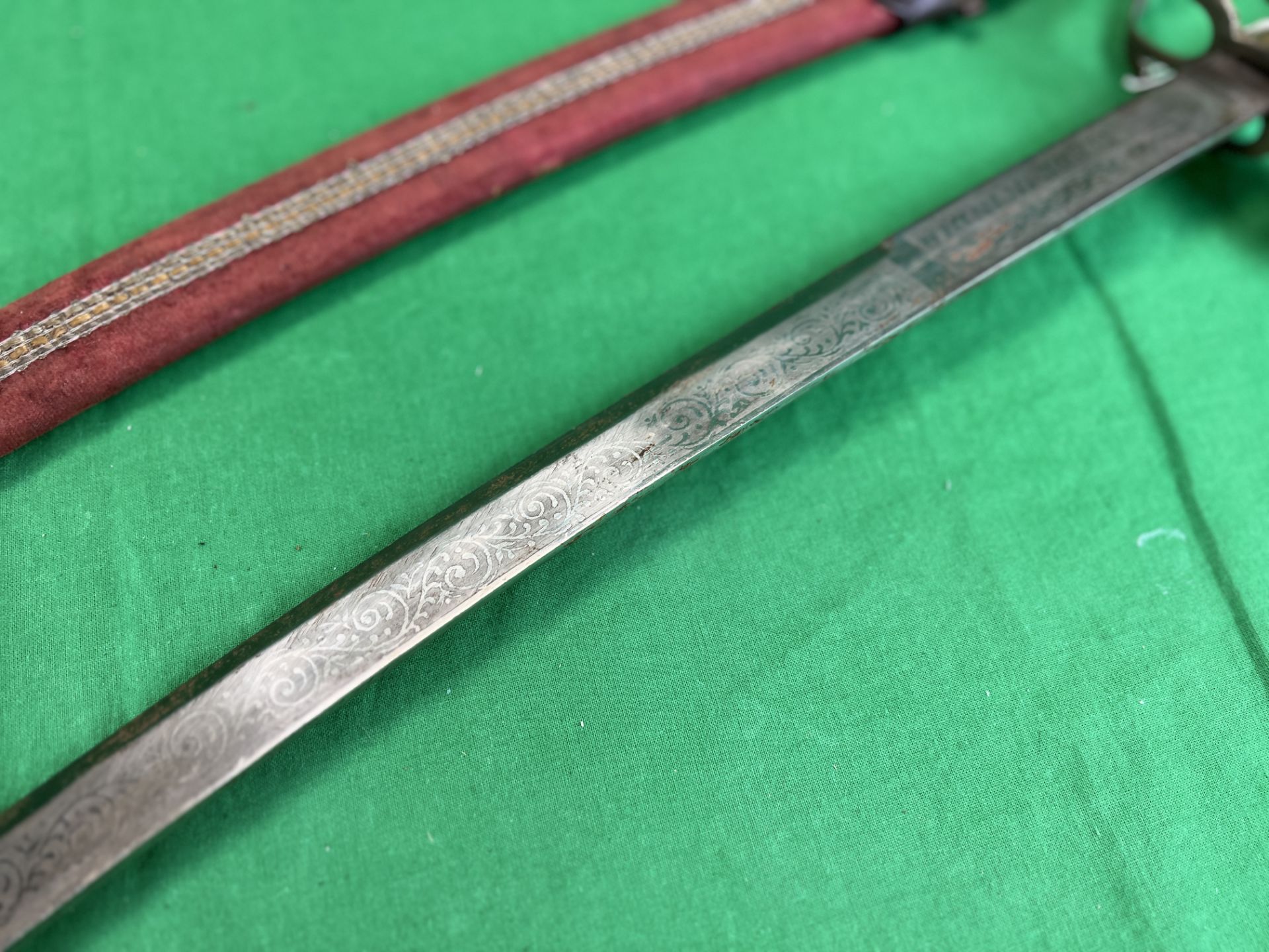 INDIAN CAVALRY STYLE SWORD AND SCABBARD - NO POSTAGE OR PACKING AVAILABLE - Image 4 of 8