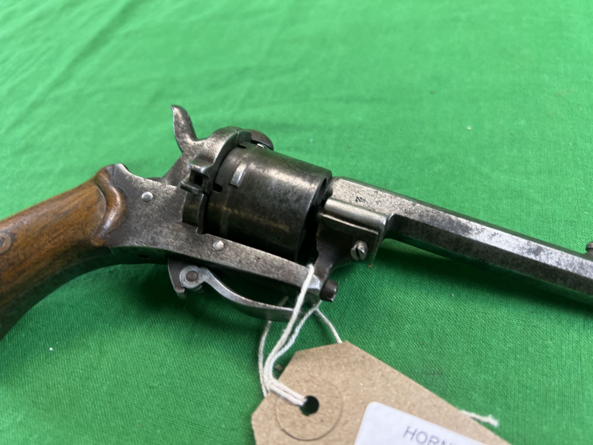 ANTIQUE 6 SHOT PIN FIRE REVOLVER - COLLECTORS ITEM ONLY - NO POSTAGE OR PACKING AVAILABLE - Image 2 of 8