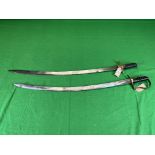 TWO STEEL REPRODUCTION DRESS SWORDS WITH BRASS HILTS - NO POSTAGE OR PACKING AVAILABLE