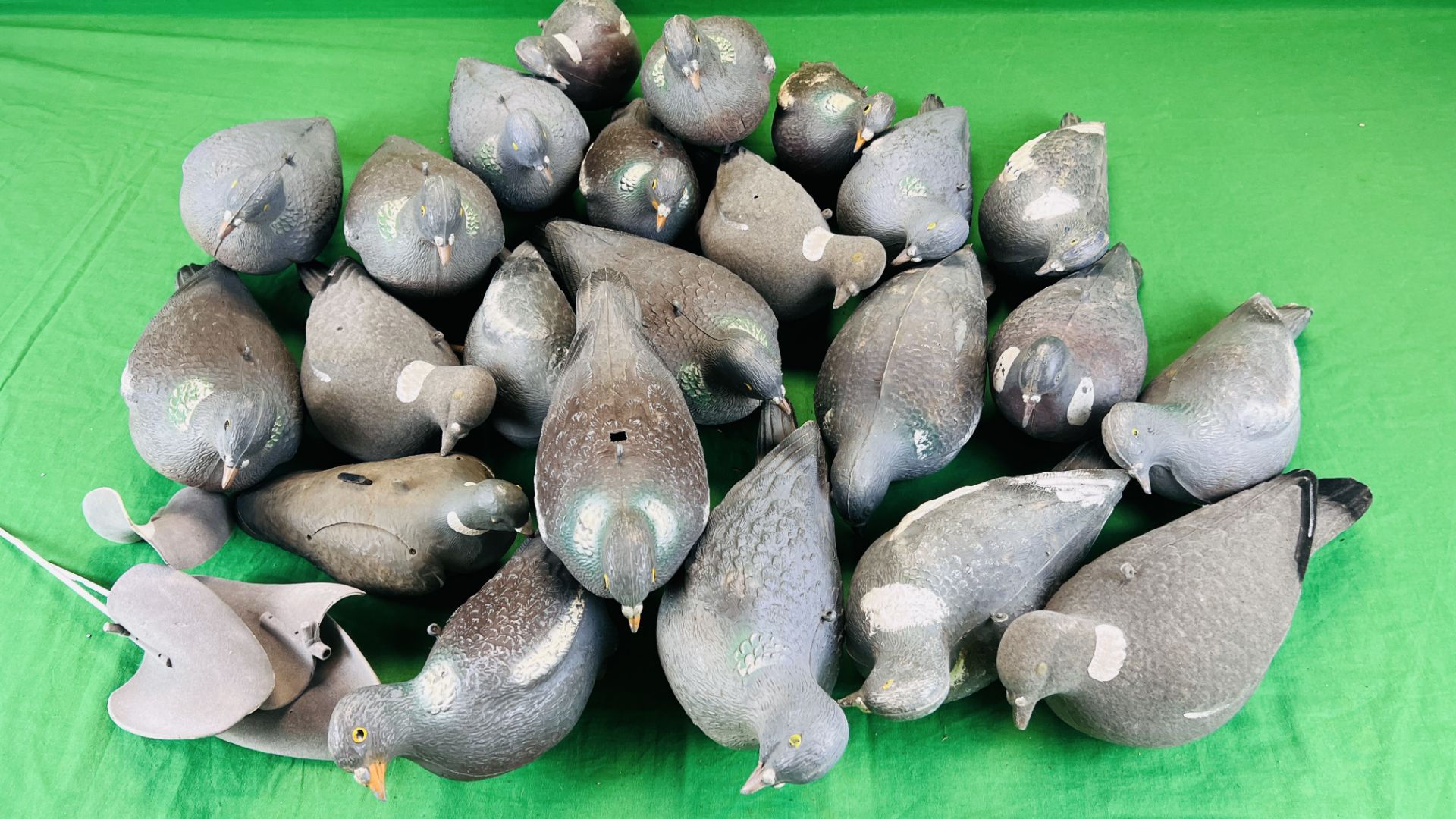 A CARRY BAG CONTAINING 20 FULL BODY PIGEON DECOYS AND 3 FLOCKED PIGEON DECOYS WITH ROTATING WINGS - Image 8 of 9