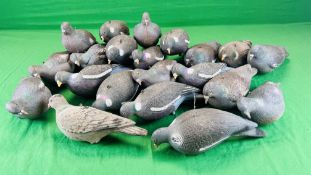 A COLLECTION OF FULL BODY PIGEON DECOYS
