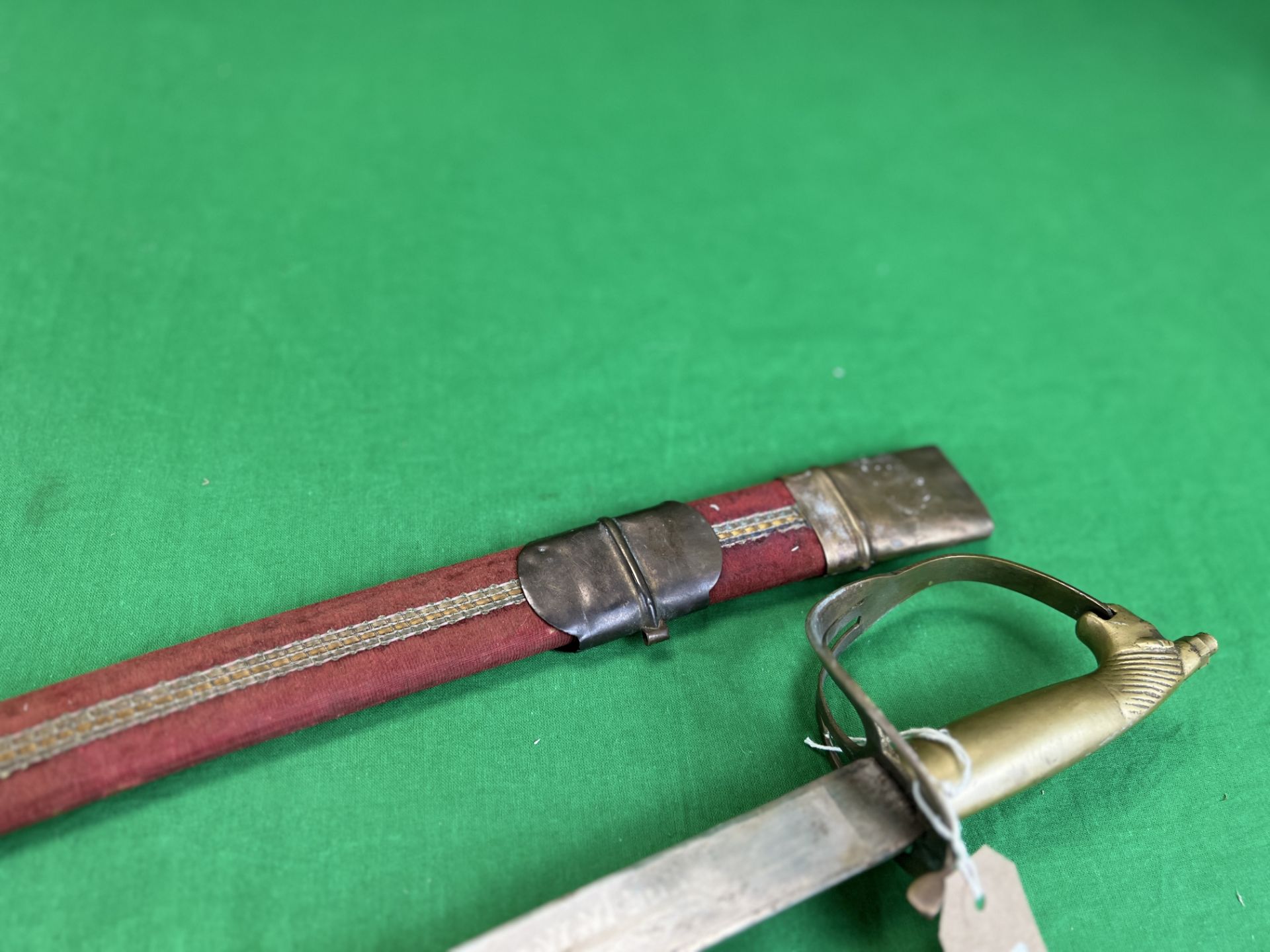 INDIAN CAVALRY STYLE SWORD AND SCABBARD - NO POSTAGE OR PACKING AVAILABLE - Image 7 of 8