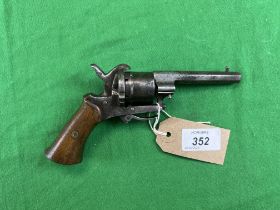 ANTIQUE 6 SHOT PIN FIRE REVOLVER - COLLECTORS ITEM ONLY - NO POSTAGE OR PACKING AVAILABLE