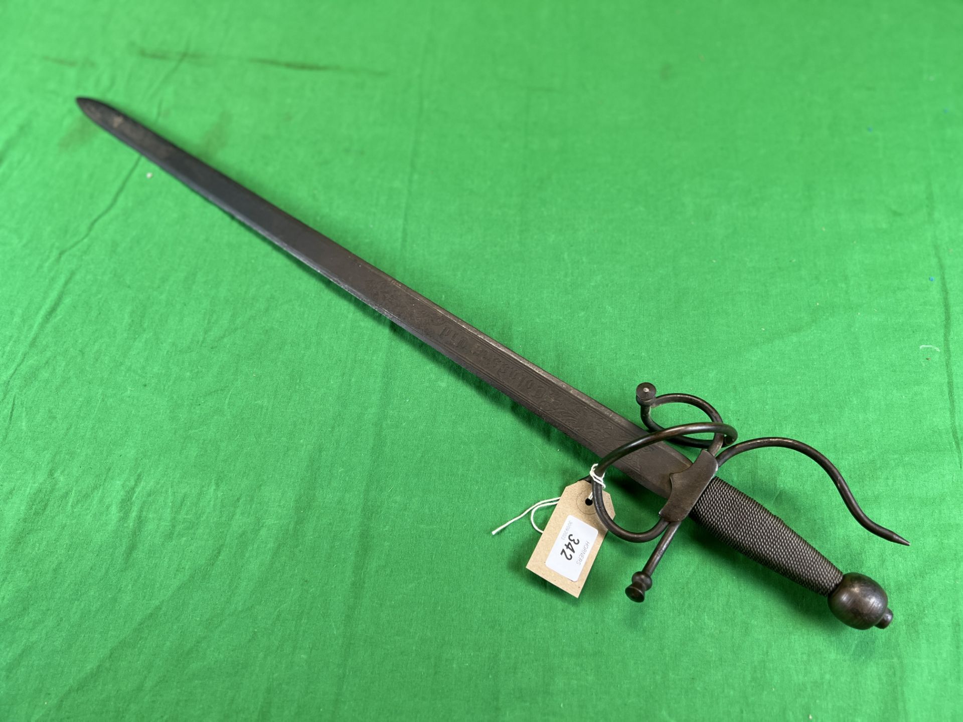 A VINTAGE CI CID SWORD - NO POSTAGE OR PACKING AVAILABLE