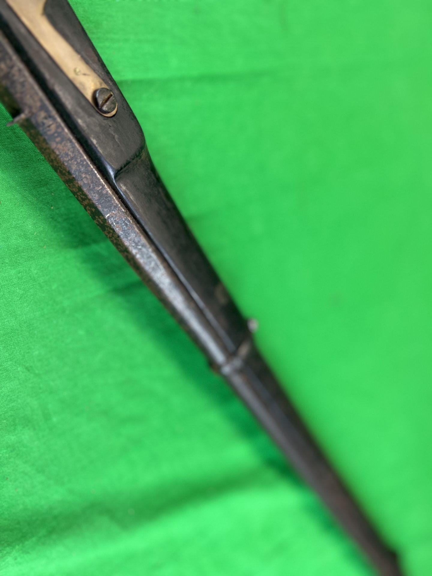 AN ANTIQUE PERCUSSION RIFLE WITH LOADING ROD - (ALL GUNS TO BE INSPECTED AND SERVICED BY QUALIFIED - Image 8 of 9