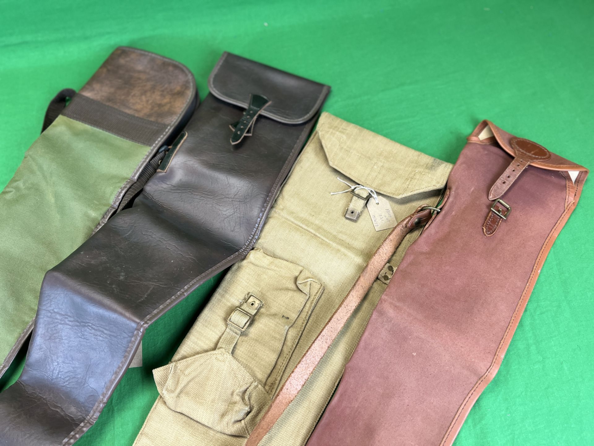 FOUR VARIOUS GUN SLIPS TO INCLUDE CANVAS AND LEATHER - Image 4 of 4