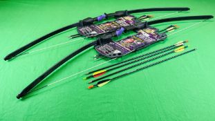 2 X AS NEW SPORTFLIGHT JUNIOR ARCHERY SETS WITH EXTRA ARROWS - NO POSTAGE OR PACKING AVAILABLE