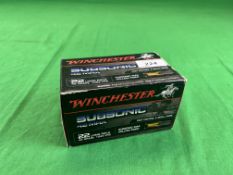 500 X ROUNDS OF WINCHESTER SUBSONIC 42 MAX 22 LONG RIFLE AMMUNITION, 42 GRAIN,