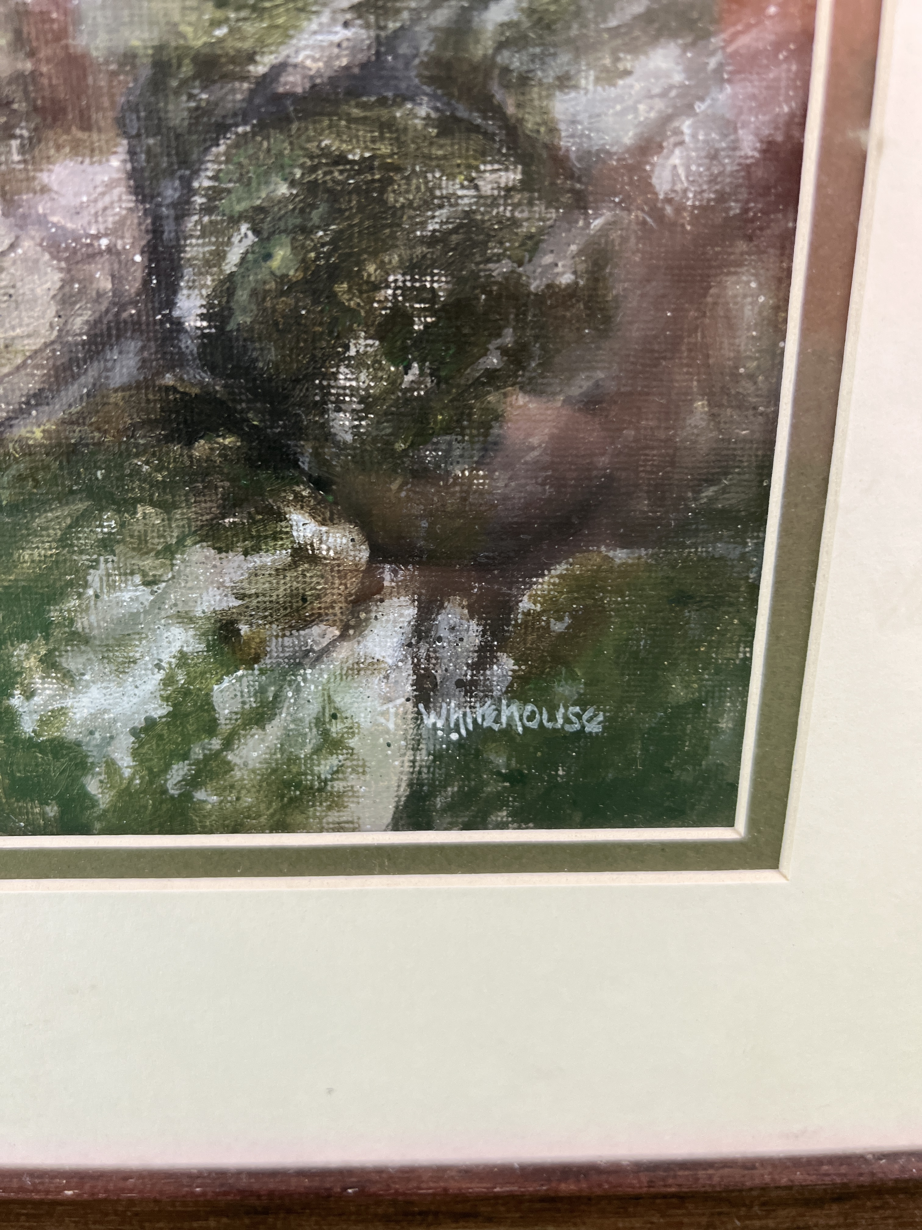 AN ORIGINAL FRAMED OIL ON BOARD DEPICTING AN EAGLE BEARING SIGNATURE J. - Image 4 of 4