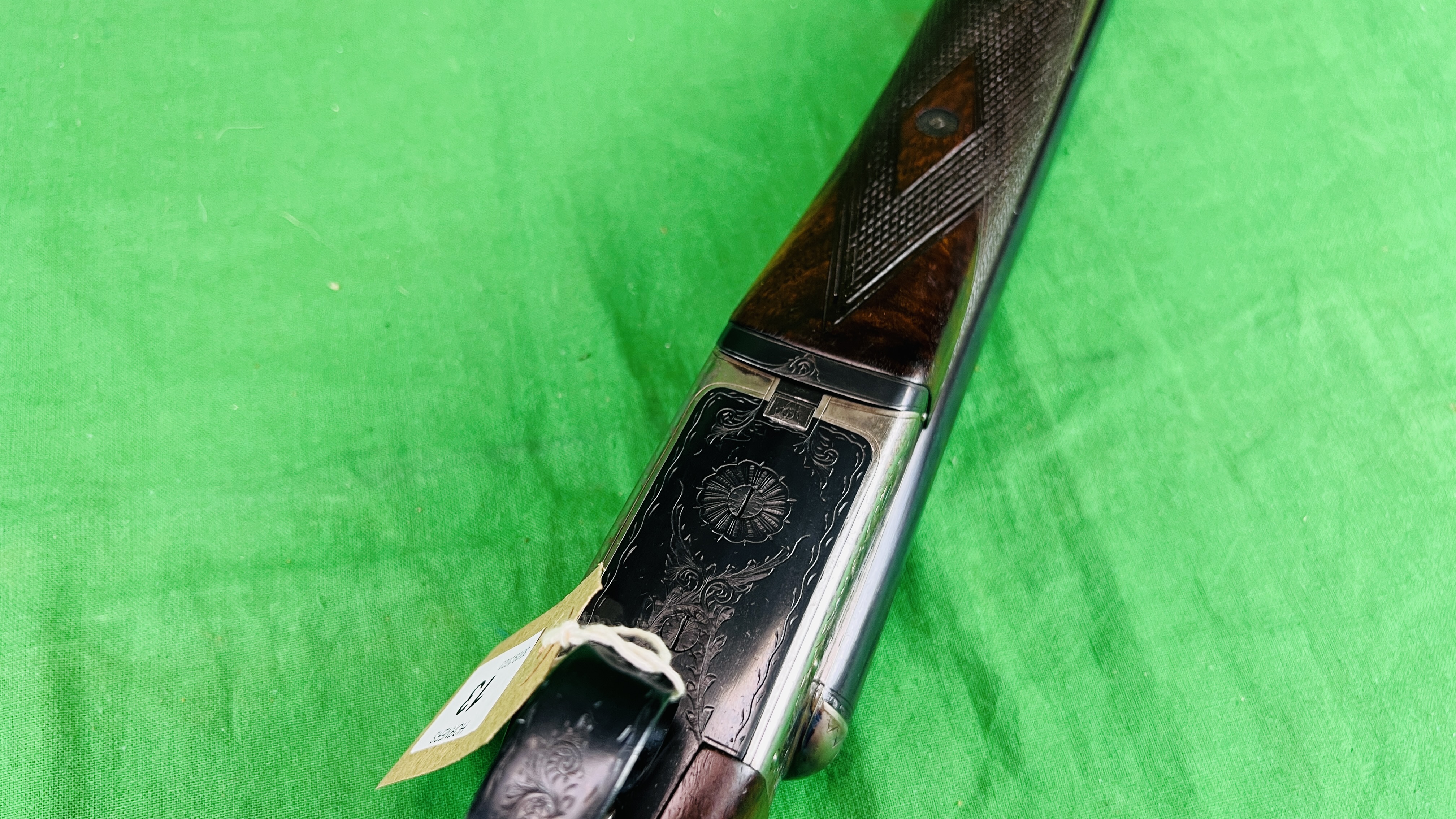 WEBLEY & SCOTT 12 BORE SIDE BY SIDE SHOTGUN # 143513 - 25 INCH BARRELS CHOKED AT ¼ AND HALF, - Image 9 of 17