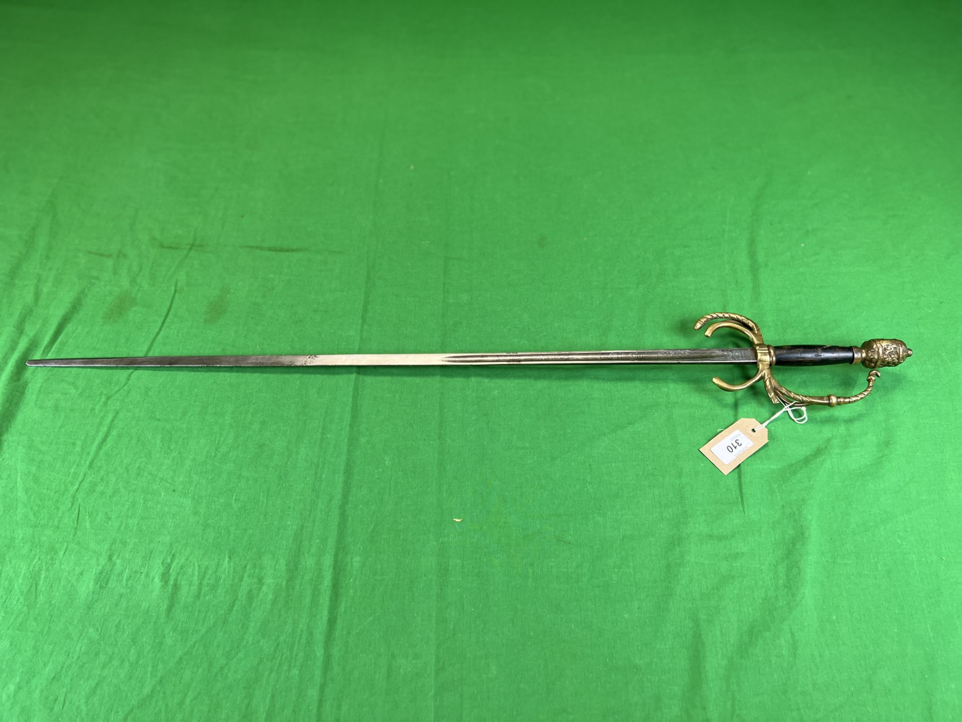 A DURHAM LIGHT INFANTRY OFFICERS PIQUET SWORD - BY HOBSON AND SONS - NO POSTAGE OR PACKING