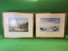 TWO ARCHIBOLD THORBURN LIMITED EDITION FRAMED PRINTS TO INCLUDE WHITE GROUSE IN A SNOW SCENE