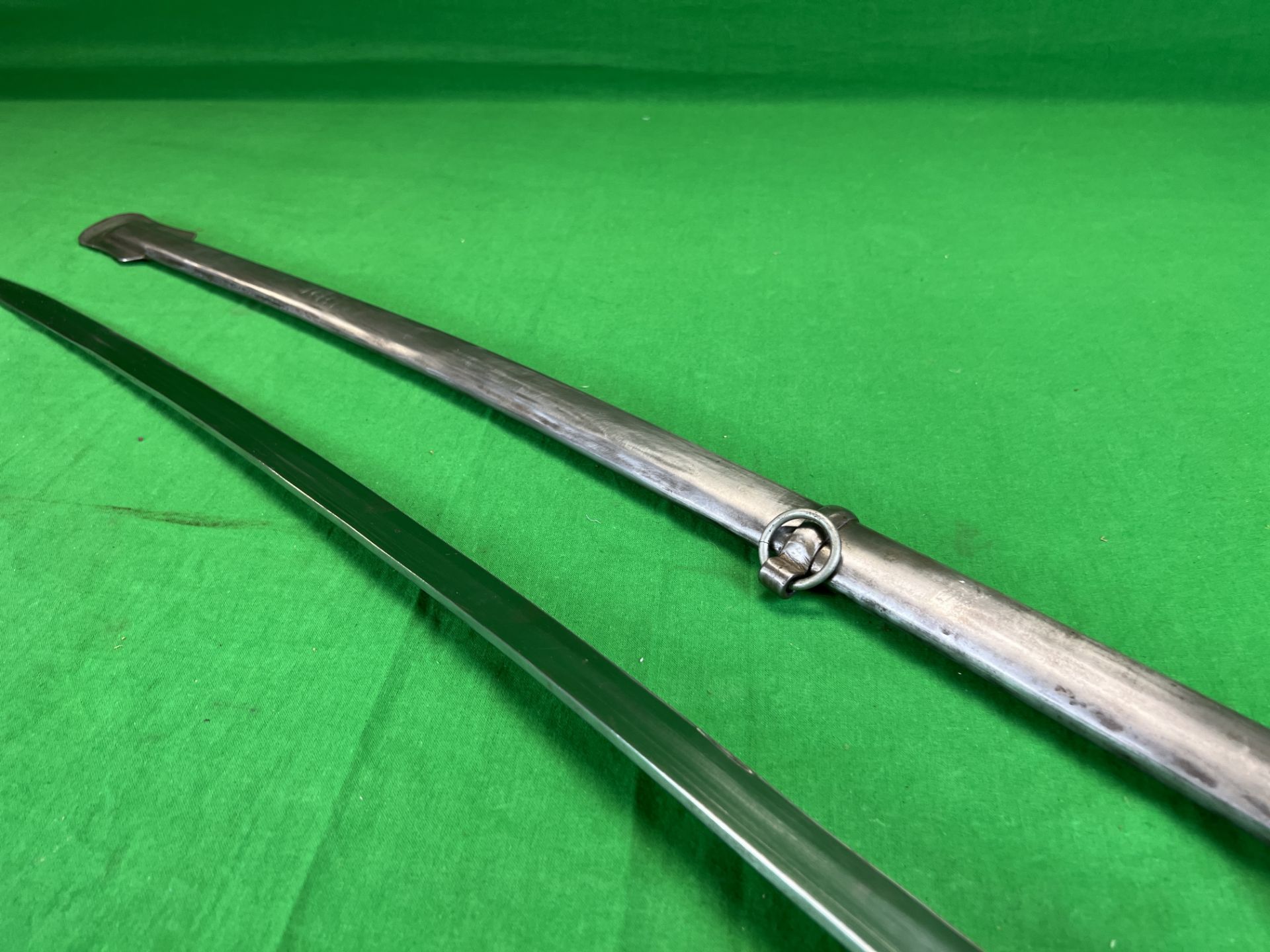 AN EARLY 20th CENTURY NAVAL NCO DRESS SWORD AND STEEL SCABBARD - NO POSTAGE OR PACKING AVAILABLE - Image 6 of 9