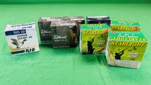 198 X MIXED 12 GAUGE CARTRIDGES TO INCLUDE STARLIGHT 32GRM GAME LOAD,