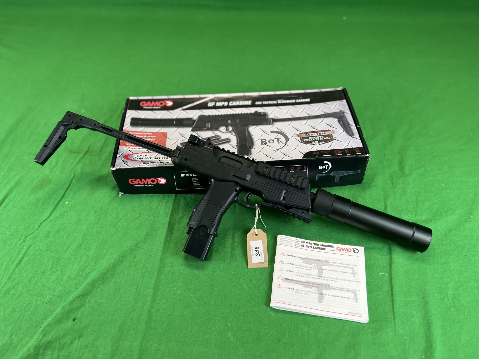 GAMO GF MP9 CARBINE Co2 TACTICAL BLOWBACK CARBINE PELLET AND BB RIFLE WITH ORIGINAL BOX - (ALL GUNS