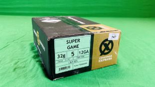 250 X LYALVALE EXPRESS SUPER GAME 12 GAUGE 5 SHOT 32GRM FIBRE CARTRIDGES - (TO BE COLLECTED IN