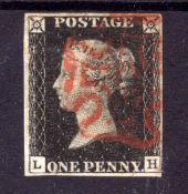 GB: 1840 1d BLACK PLATE 8 LH USED,