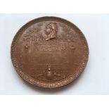 1890 MEDALLION STRUCK IN BRONZE COMMEMORATING THE PENNY POSTAGE JUBILEE AND ROWLAND HILL BY L.C.