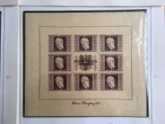 AUSTRIA: 1946 RENNER GOVT. MINISHEETS SET LHM, SCARCE. SG MS 976.