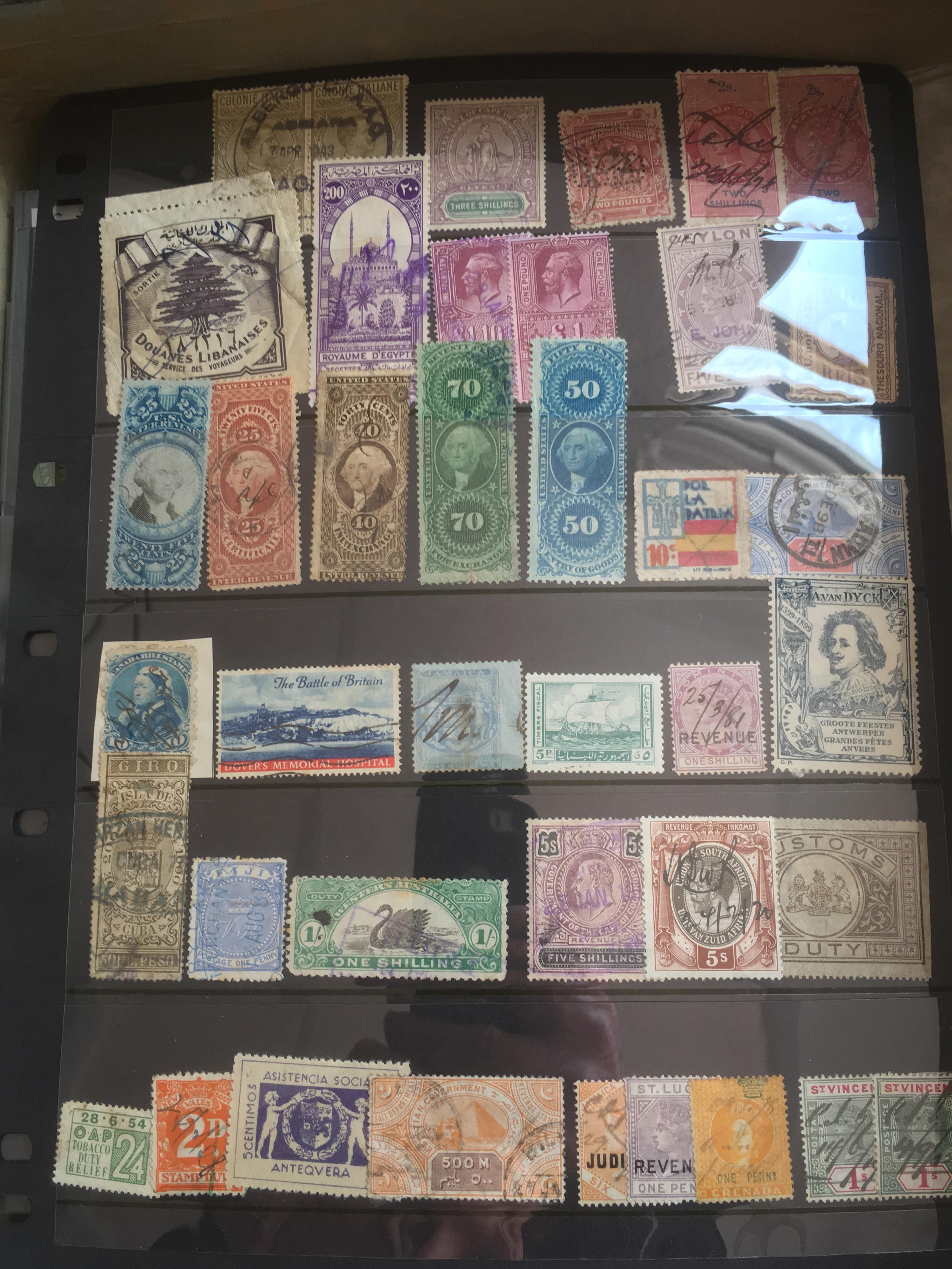 FILE BOX WITH AN ECLECTIC MIX REVENUES, CINDERELLAS, FORGERIES, LOCALS, ETC. - Image 5 of 12