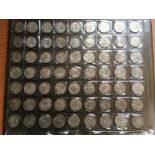 GB COINS: ALBUM WITH PRE 1947 SILVER COINS WITH FACE TOTALLING APPROX. £12.
