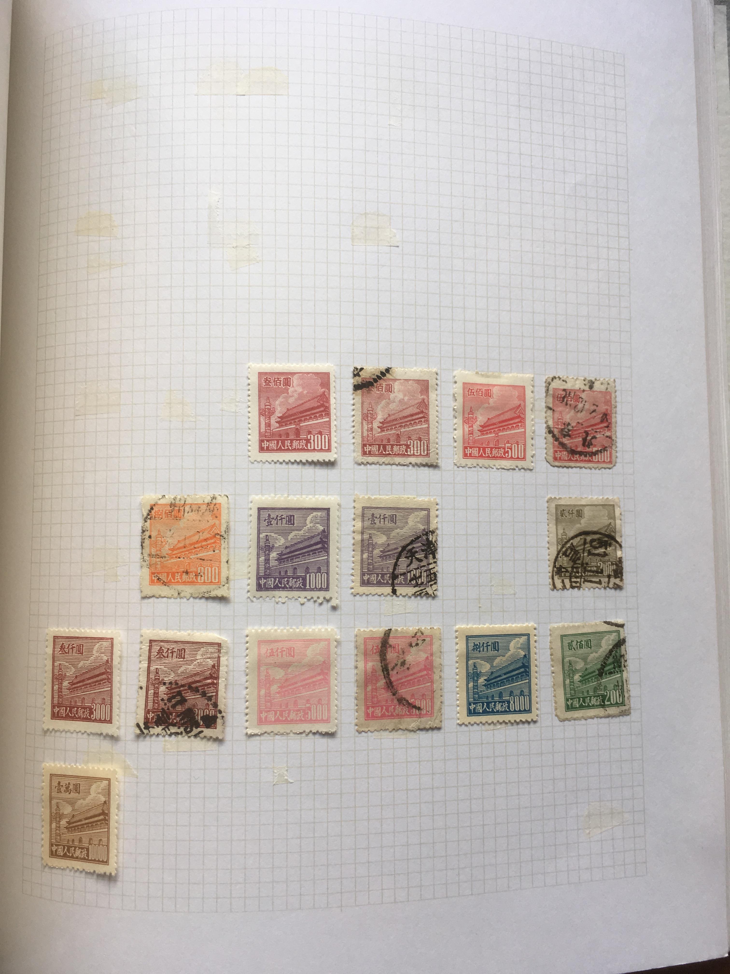 BOX WITH FOREIGN ON STOCKCARDS AND LOOSE, ALBANIA, CHINA REMAINDER COLLECTION IN AN ALBUM, USA, - Image 10 of 15