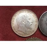 GB COINS: CROWNS, 1887, 1902, 1935 (2), GROAT 1838, PENNIES 1901 (3), 1936, FARTHINGS 1933,