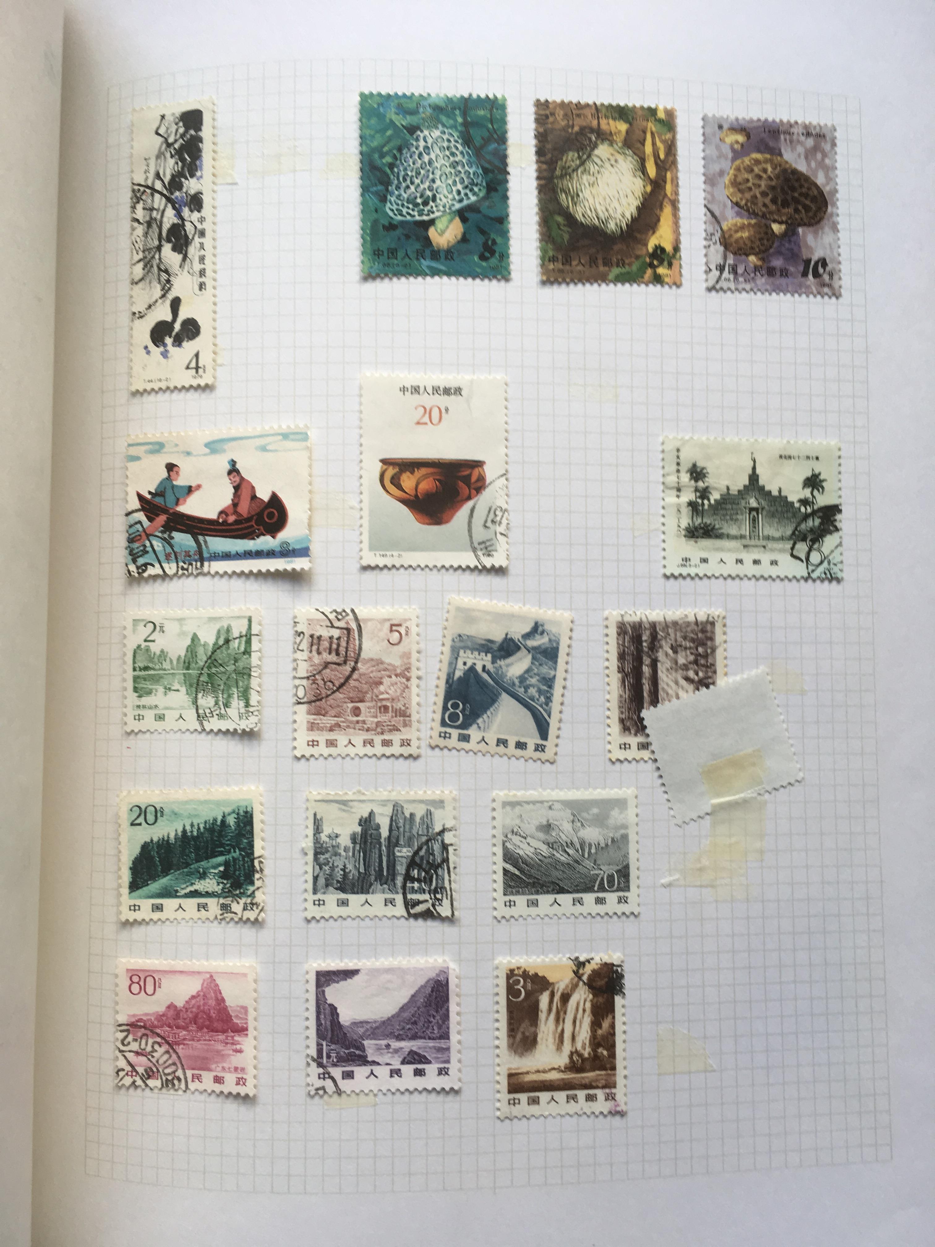 BOX WITH FOREIGN ON STOCKCARDS AND LOOSE, ALBANIA, CHINA REMAINDER COLLECTION IN AN ALBUM, USA, - Image 15 of 15