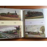 TWO ALBUMS OF RAILWAY ROLLING STOCK POSTCARDS, PUBLISHED BY IAN ALLAN, LOCO PUBL. CO.