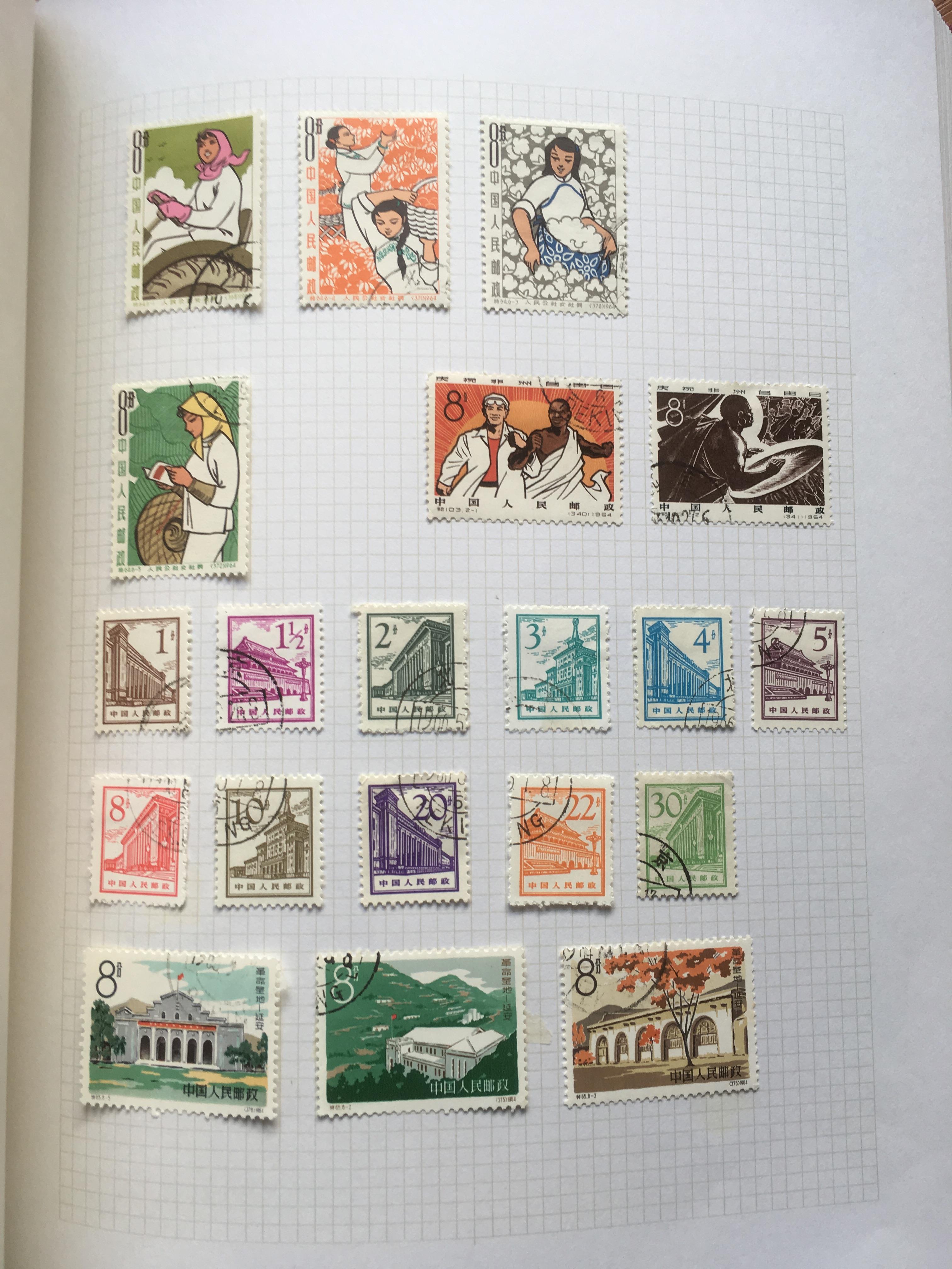 BOX WITH FOREIGN ON STOCKCARDS AND LOOSE, ALBANIA, CHINA REMAINDER COLLECTION IN AN ALBUM, USA, - Image 14 of 15