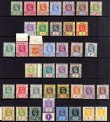 GAMBIA: 1902-09 EDWARDS OG SELECTION WITH 1902-05 SET, 1904-06 VALUES TO 2/-,