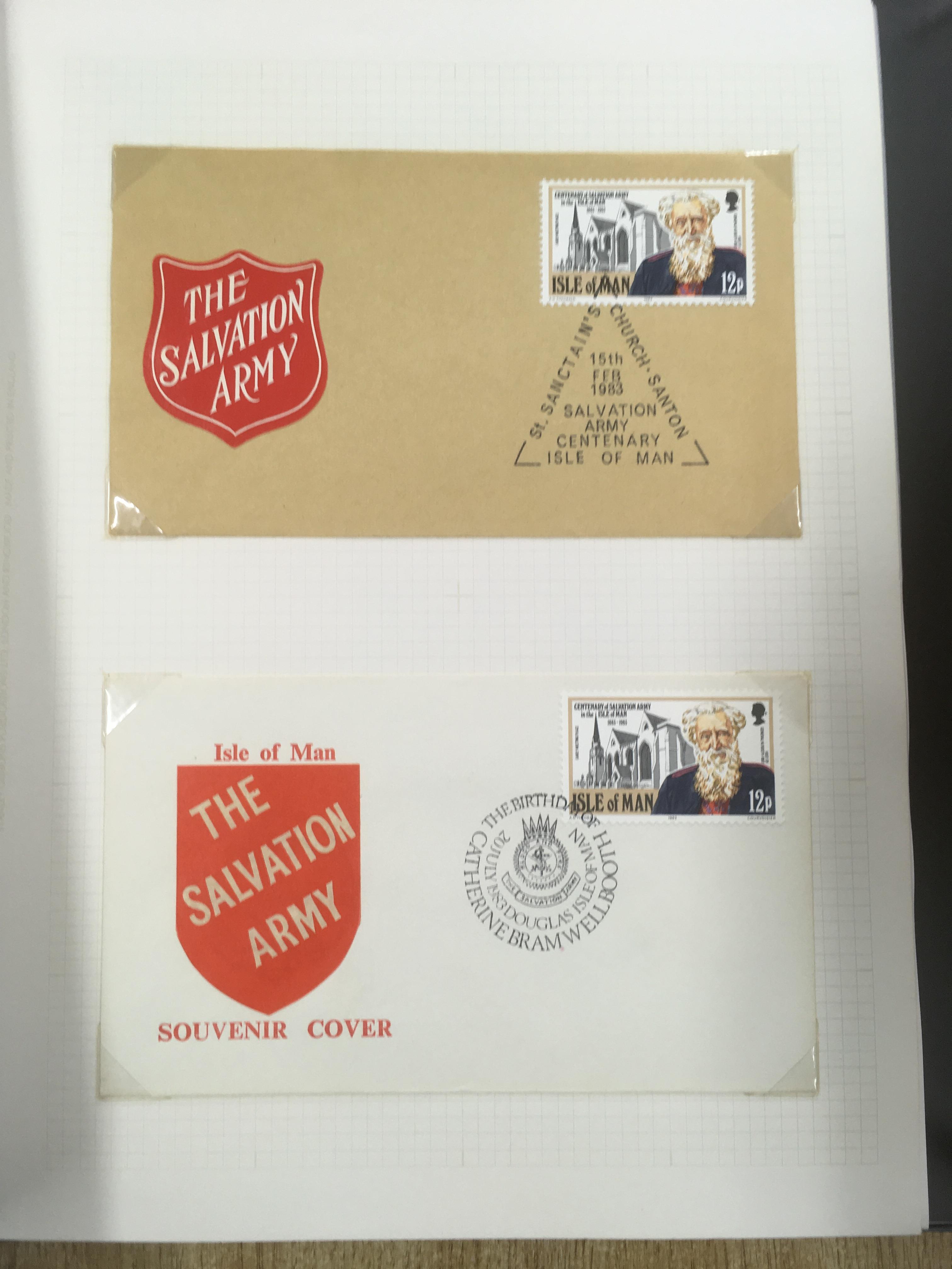 BOX WITH THEMATIC COLLECTION SALVATION ARMY IN TWO ALBUMS AND LOOSE, SETS, ODDS AND COVERS, PHOTOS, - Image 5 of 12