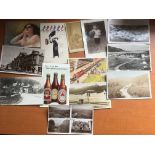 BOX OF MIXED POSTCARDS, UK VIEWS, SUBJECTS WITH EXHIBITION, FEW GLAMOUR, ETC.