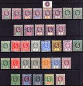 GOLD COAST: 1902-24 OG SELECTION WITH 1902 TO 1/- (2), 1904-06 VALUES TO CHALKY 6d, 1907-13 TO 1/-,