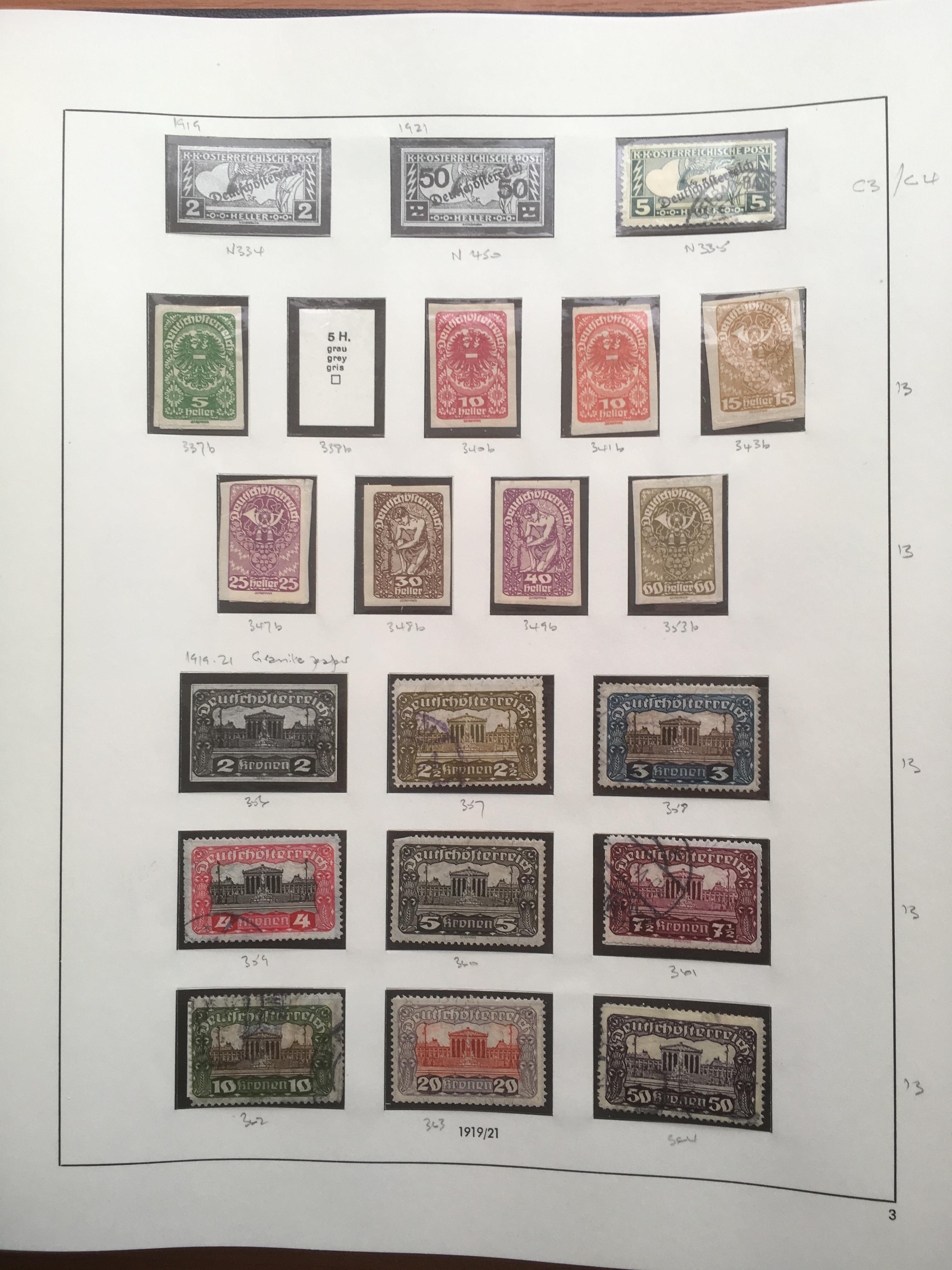 AUSTRIA: BOX WITH COLLECTIONS AND REMAINDERS IN SIX VARIOUS PRINTED ALBUMS. - Image 12 of 15